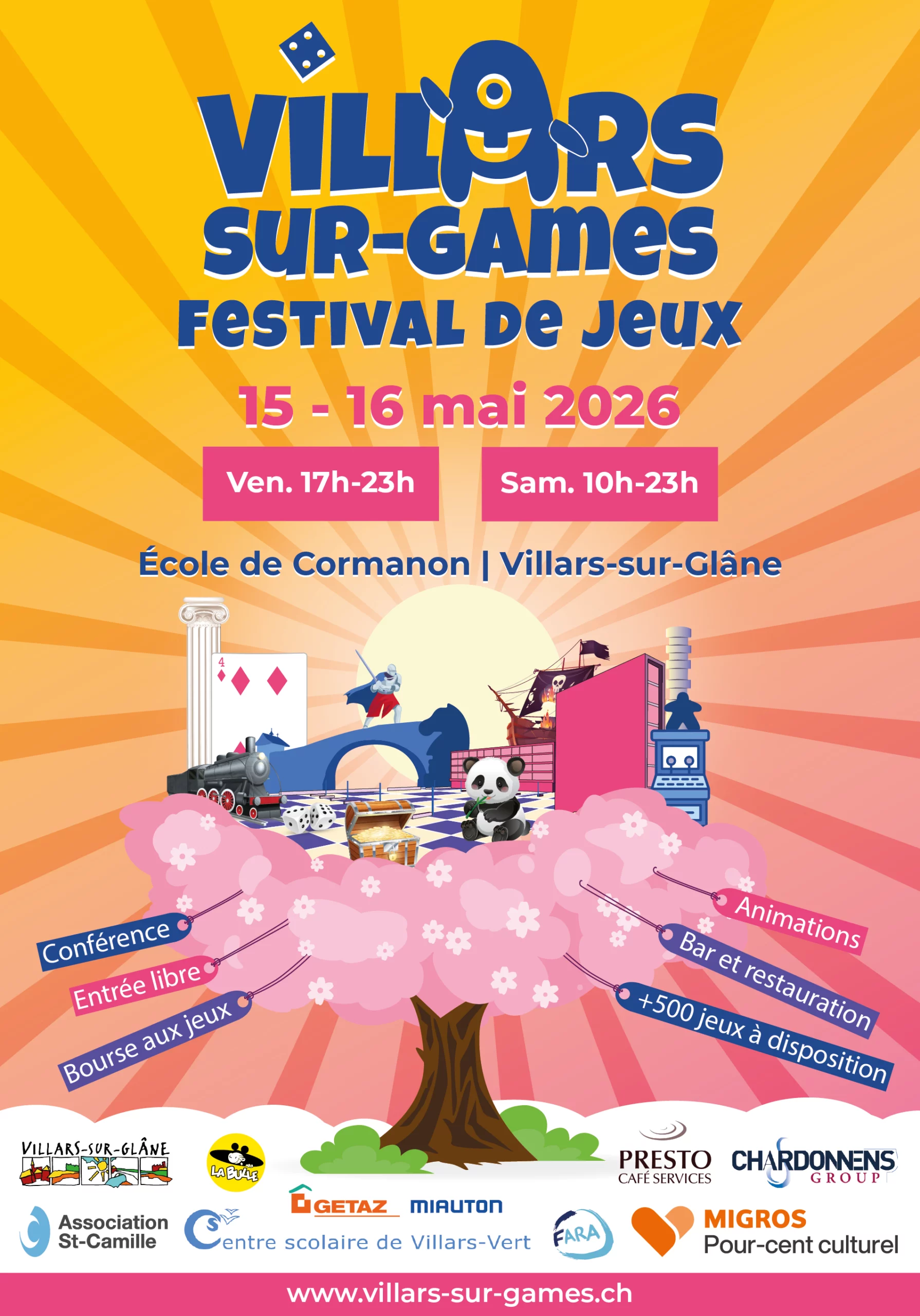 L’affiche de la 1ère édition du Festival Villars-sur-Games !